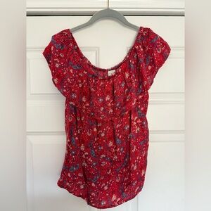 Lucky Brand Floral Red Women's Top